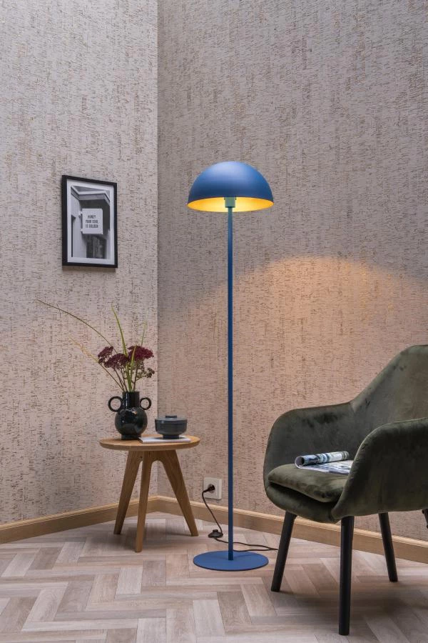 Lucide SIEMON - Floor lamp - Ø 35 cm - 1xE27 - Blue - ambiance 1